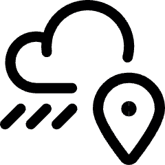 Weather App Rain Location Icon from Ultimate Regular Set