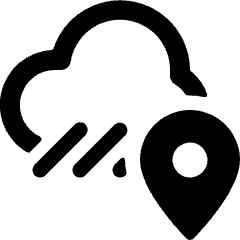 Weather App Rain Location Icon from Ultimate Bold Set