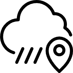 Weather App Rain Location Icon from Ultimate Light Set