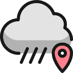 Weather App Rain Location Icon from Ultimate Colors Set