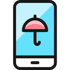 Weather App Rain Umbrella Icon from Ultimate Colors Set