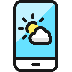Weather App Sun Coudy Icon from Ultimate Colors Set
