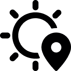Weather App Sun Location Icon from Ultimate Bold Set
