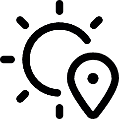 Weather App Sun Location Icon from Ultimate Regular Set