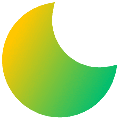 Angled Moon Icon from Sharp Gradient Set