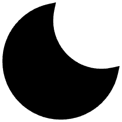 Angled Moon Icon from Sharp Solid Set