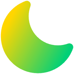 Angled Moon Icon from Plump Gradient Set