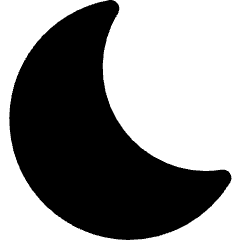 Angled Moon Icon from Core Solid Set