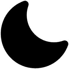 Angled Moon Icon from Plump Solid Set