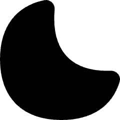 Angled Moon Icon from Flex Solid Set