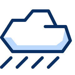 Cloud Rain 1 Icon from Cyber Duotone Set