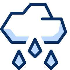 Cloud Rain 2 Icon from Cyber Duotone Set