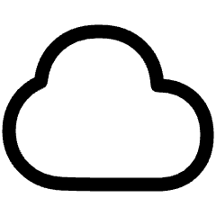 Cloud Icon from Plump Line Set