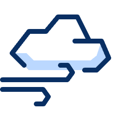 Cloud Wind 3 Icon from Cyber Duotone Set