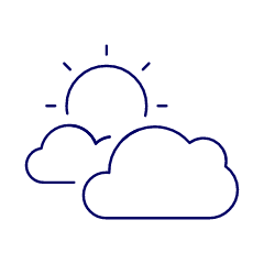Cloudy Sun Illustration from UX Line Set