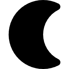 Cresent Moon 1 Icon from Micro Solid Set