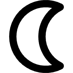 Cresent Moon 1 Icon from Micro Line Set