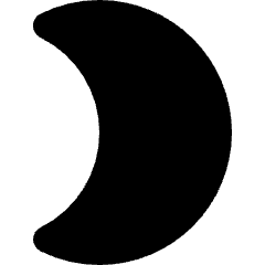 Cresent Moon 2 Icon from Micro Solid Set