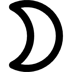 Cresent Moon 2 Icon from Micro Line Set