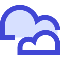 Double Cloud Icon from Sharp Duo Set