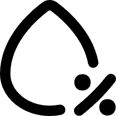 Droplet Humidity Percentage Icon from Flex Remix Set
