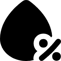 Droplet Humidity Percentage Icon from Flex Solid Set