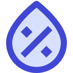 Droplet Humidity Percentage Icon from Sharp Duo Set