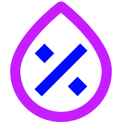 Droplet Humidity Percentage Icon from Sharp Neon Set