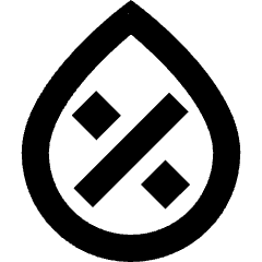 Droplet Humidity Percentage Icon from Sharp Remix Set