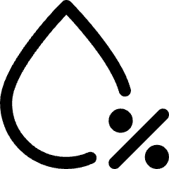 Droplet Humidity Percentage Icon from Core Line Set