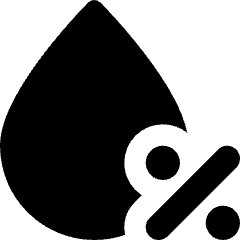 Droplet Humidity Percentage Icon from Core Solid Set