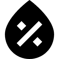 Droplet Humidity Percentage Icon from Sharp Solid Set