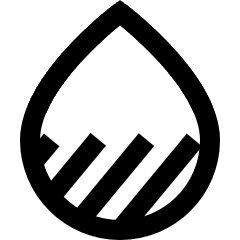 Droplet Water Total Dissolved Solids Icon from Sharp Line Set
