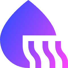 Droplet Water Voc Icon from Sharp Gradient Set