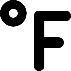 Fahrenheit Degree Icon from Micro Solid Set