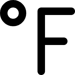 Fahrenheit Degree Icon from Micro Line Set