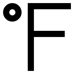 Fahrenheit Icon from Sharp Line Set