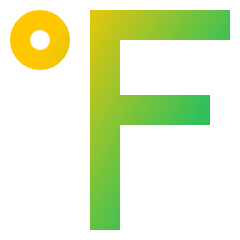 Fahrenheit Icon from Sharp Gradient Set
