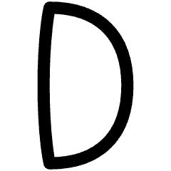 First Quarter Moon Icon from Flex Line Set
