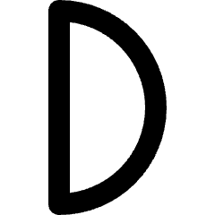 First Quarter Moon Icon from Micro Line Set