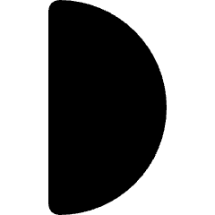 First Quarter Moon Icon from Micro Solid Set