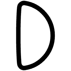 First Quarter Moon Icon from Plump Line Set