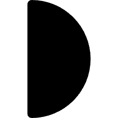 First Quarter Moon Icon from Core Solid Set