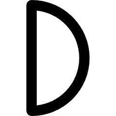 First Quarter Moon Icon from Core Remix Set