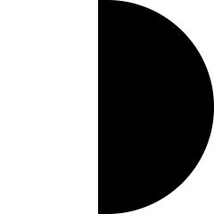 First Quarter Moon Icon from Sharp Solid Set