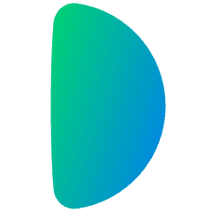 First Quarter Moon Icon from Plump Gradient Set