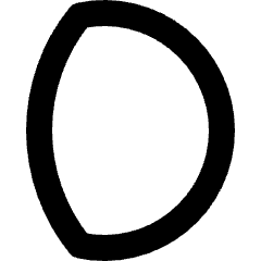 Gibbous Moon 2 Icon from Micro Line Set