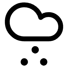 Light Snow Cloud Icon from Core Line Set