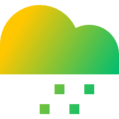 Light Snow Cloud Icon from Sharp Gradient Set