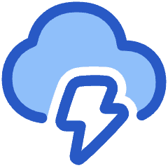 Lightning Cloud Icon from Plump Duo Set